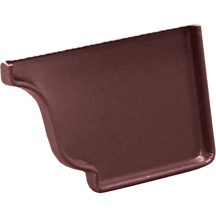 Amerimax 5 In. Galvanized Brown Right Gutter End Cap