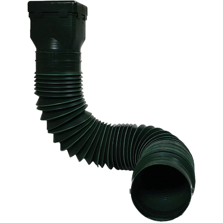 Spectra Metals Ground Spout 22 In. to 48 In. Green K-Style Polypropylene Downspout Extender