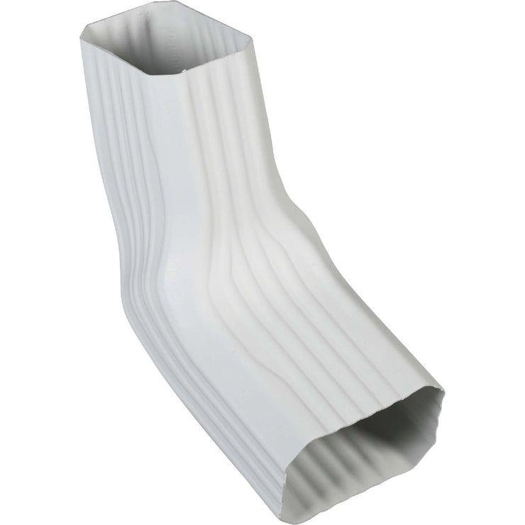 Spectra Metals 2 x 3 In. Vinyl White Front or Side Downspout Elbow