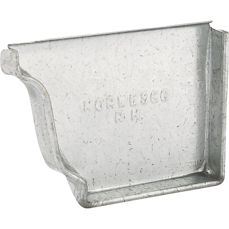 NorWesco 4 In. Galvanized Right Gutter End Cap