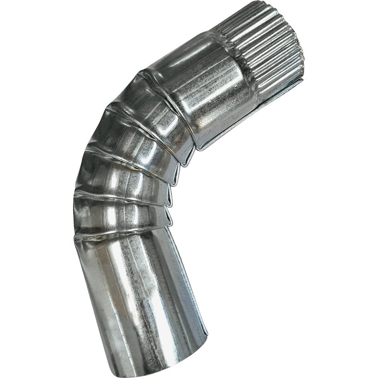 NorWesco 2 In. Galvanized Galvanized Front or Side Downspout Elbow