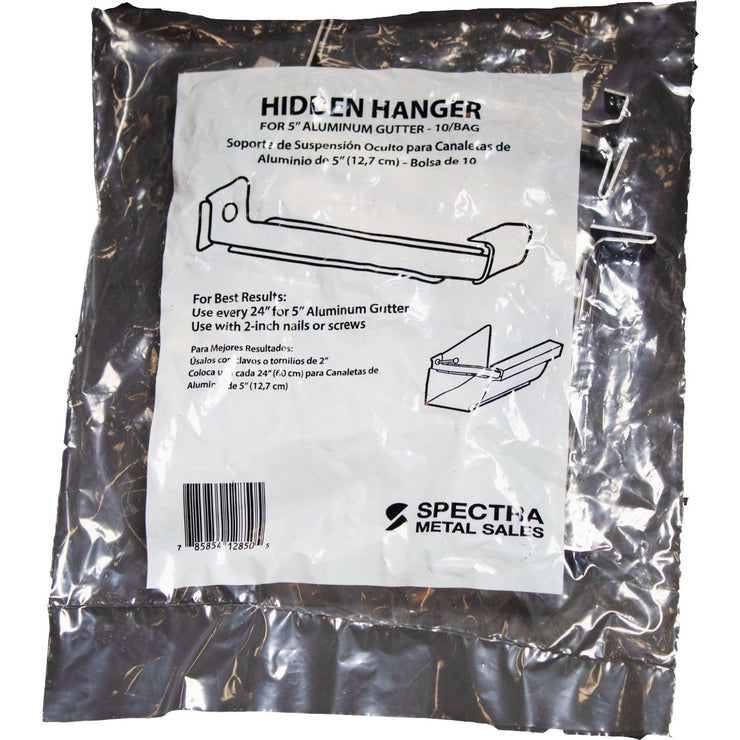 Spectra Metals K Style Aluminum Hidden Gutter Hanger Bracket, (10-Pack)