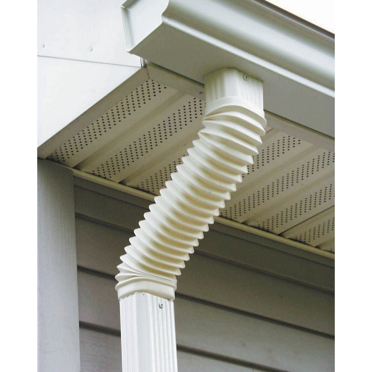 Amerimax 2 x 3 In. Plastic White Front or Side Downspout Elbow