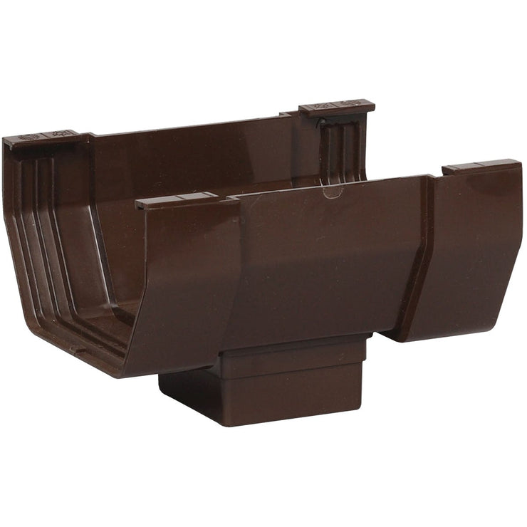 Amerimax 5 In. Center Drop Outlet for Brown Vinyl Contemporary Gutter