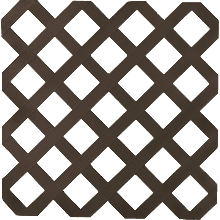 Dimensions 4 Ft. W x 8 Ft. L x 1/8 In. Thick Dark Brown Vinyl Lattice Panel