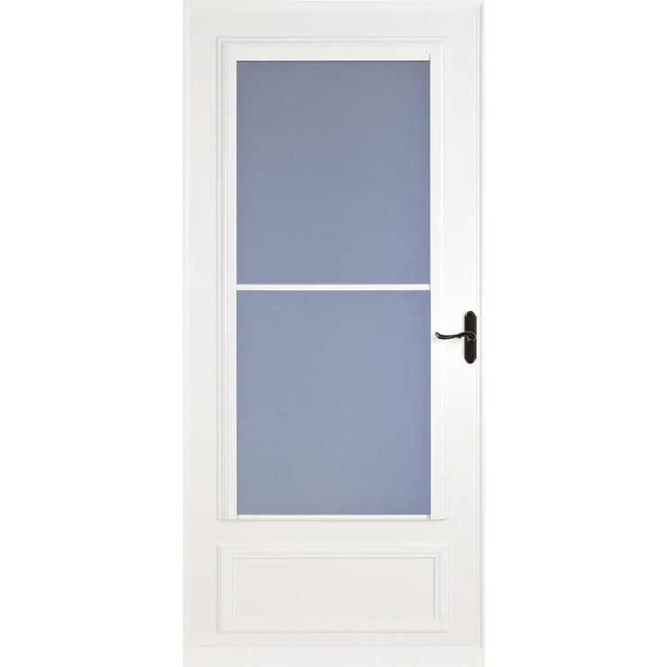 Larson Screenaway Lifestyle 36 In. W x 81 In. H x 1 In. Thick White Mid View DuraTech Storm Door