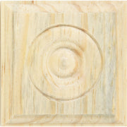 House of Fara 7/8 In. x 2-1/2 In. Unfinished Pine Rosette