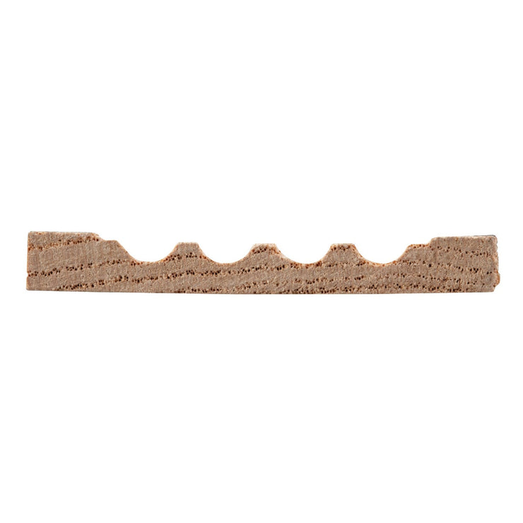 House of Fara 7/16 In. W. x 3 In. H. x 7 Ft. L. Natural Solid Oak Fluted Wood Casing