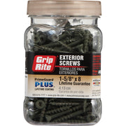 Grip-Rite PrimeGuard Plus #8 x 1-5/8 In. Premium Star Green Deck Screw (200 Ct. Jar)