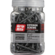 Grip-Rite PrimeGuard Standard #7 x 2 In. Phillips Gray Wood Deck Screw (150 Ct. Jar)
