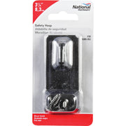 National 3-1/4 In. Black Non-Swivel Safety Hasp