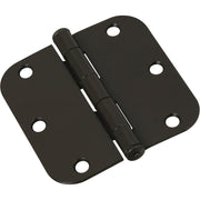 3-1/2 In. x 5/8 In. Radius Oil Rubbed Bronze Door Hinge (3-Pack)