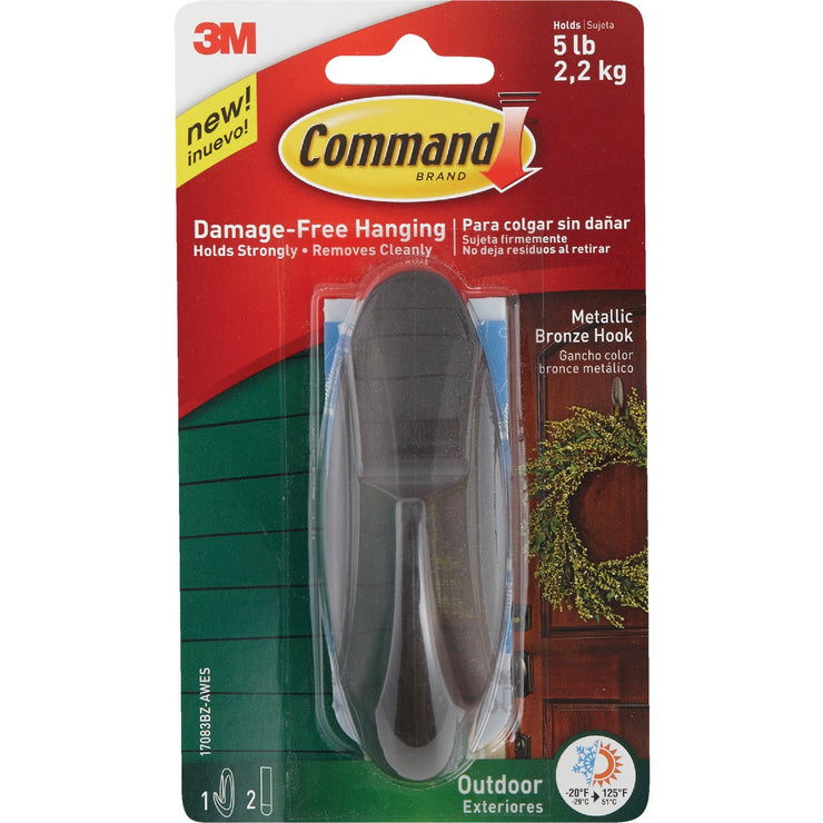 3M Command Outdoor Metallic Bronze Hook