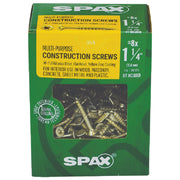 Spax #8 x 1-1/4 In. Flat Head Interior Multi-Material Construction Screw (1 Lb. Box)