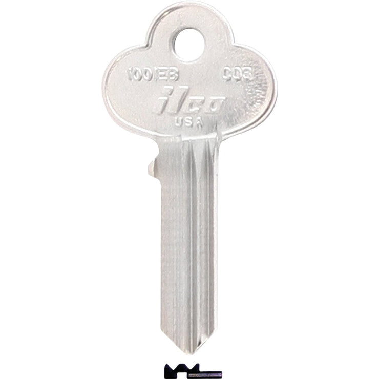 ILCO Corbin Nickel Plated File Cabinet Key, CO3 (10-Pack)