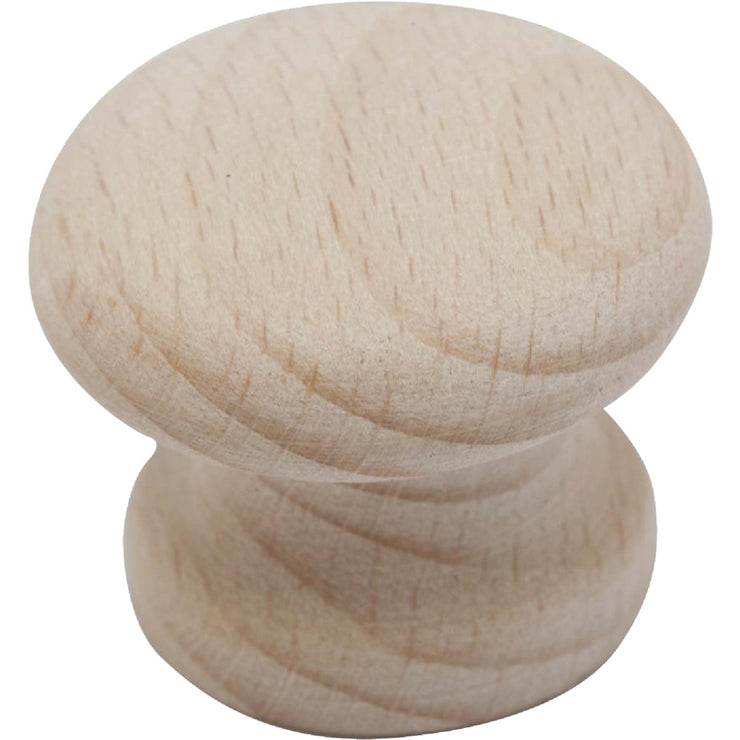 Do it Wood Hardwood Round 1-1/4 In. Cabinet Knob, (2-Pack)
