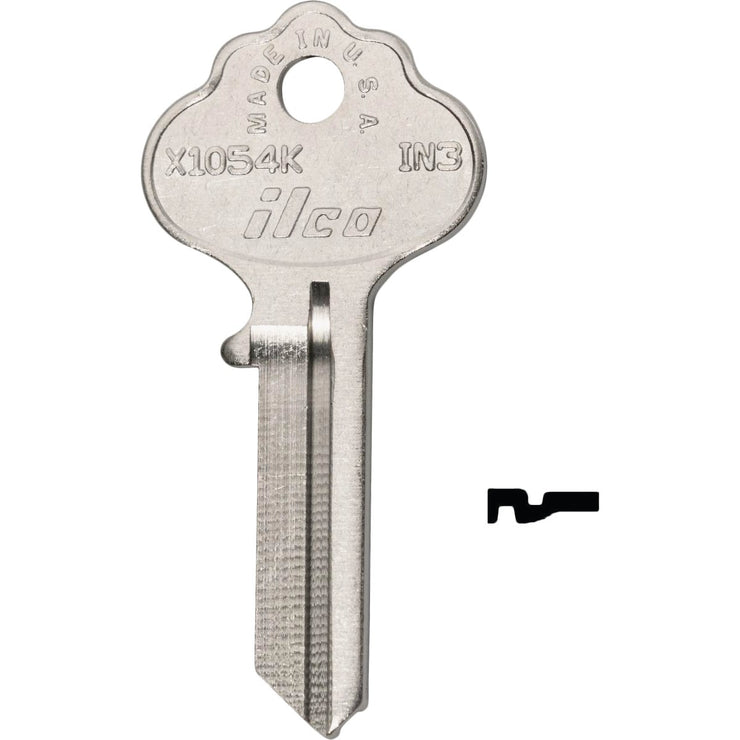 ILCO Nickel Plated File Cabinet Key, IN3 (10-Pack)