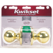 Kwikset Polo Polished Brass Hall & Closet Door Knob
