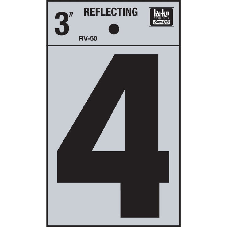 Hy-Ko Vinyl 3 In. Reflective Adhesive Number Four
