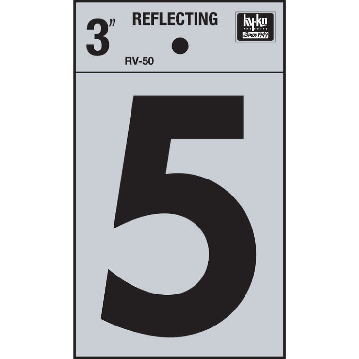 Hy-Ko Vinyl 3 In. Reflective Adhesive Number Five