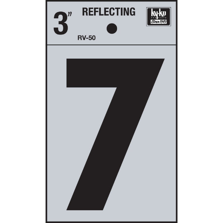 Hy-Ko Vinyl 3 In. Reflective Adhesive Number Seven