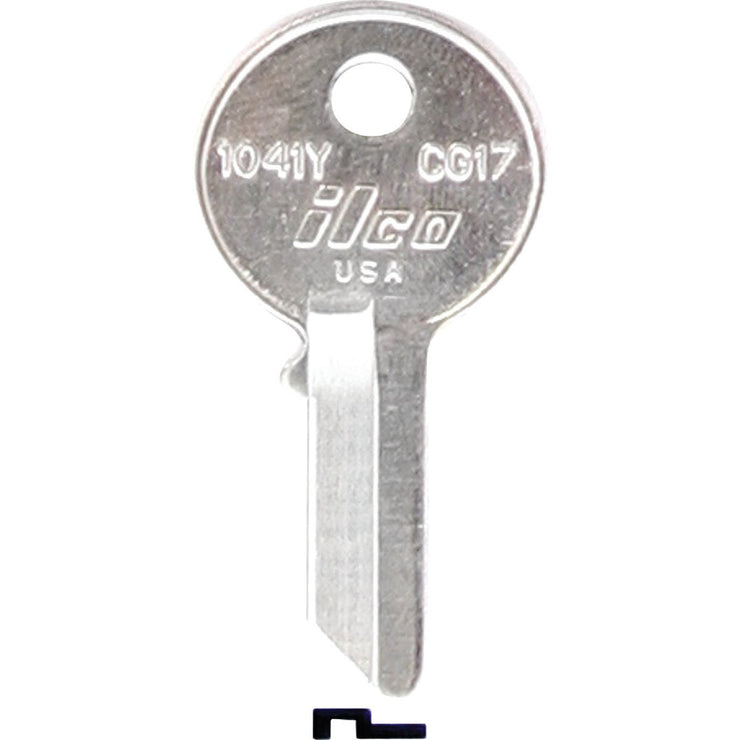 ILCO Chicago Nickel Plated Desk Key, CG17 (10-Pack)