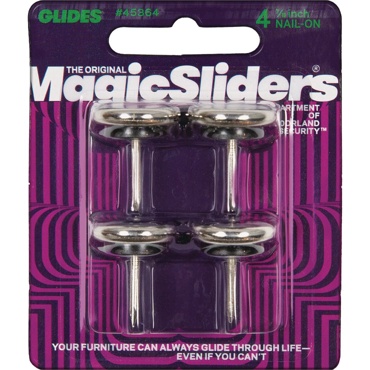 Magic Sliders 7/8 In. Round Nail-On Furniture Glide (4-Pack)