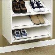 Easy Track 2 Ft. W. x 14 In. D. Laminated Shoe Shelf, White (3-Pack)