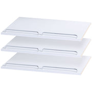 Easy Track 2 Ft. W. x 14 In. D. Laminated Shoe Shelf, White (3-Pack)