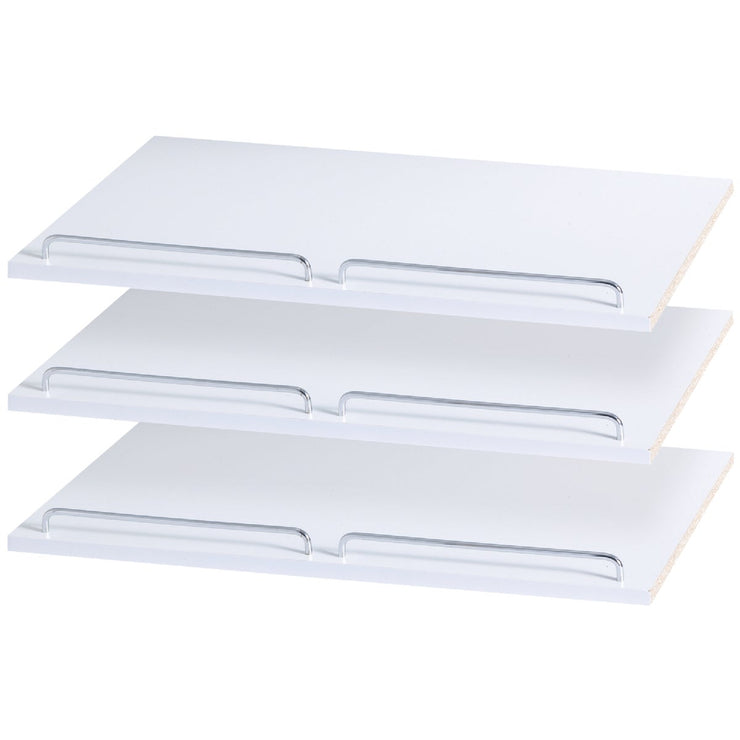 Easy Track 2 Ft. W. x 14 In. D. Laminated Shoe Shelf, White (3-Pack)