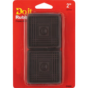 Do it 2 In. Inner Dimension Square Rubber Furniture Cup (4 Count)