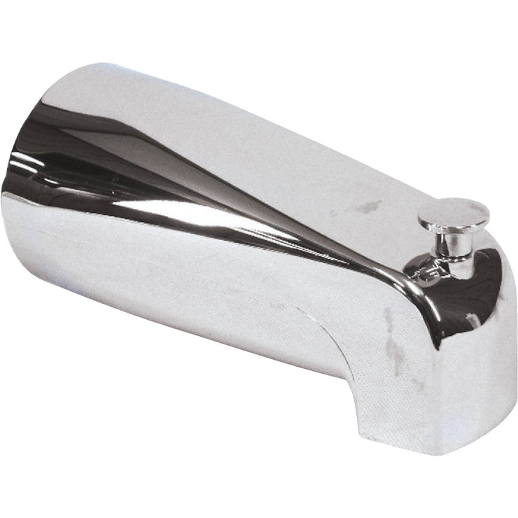 United States Hardware 5-1/2 In. Chrome Bathtub Spout with Diverter