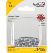 National #214-1/2 Zinc Small Screw Eye (14 Ct.)