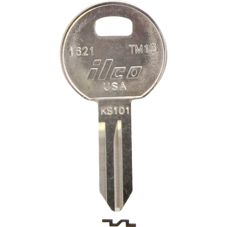 ILCO Trimark Nickel Plated Toolbox Key, TM13 (10-Pack)