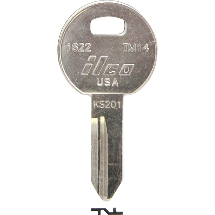 ILCO Trimark Nickel Plated Toolbox Key, TM14 (10-Pack)