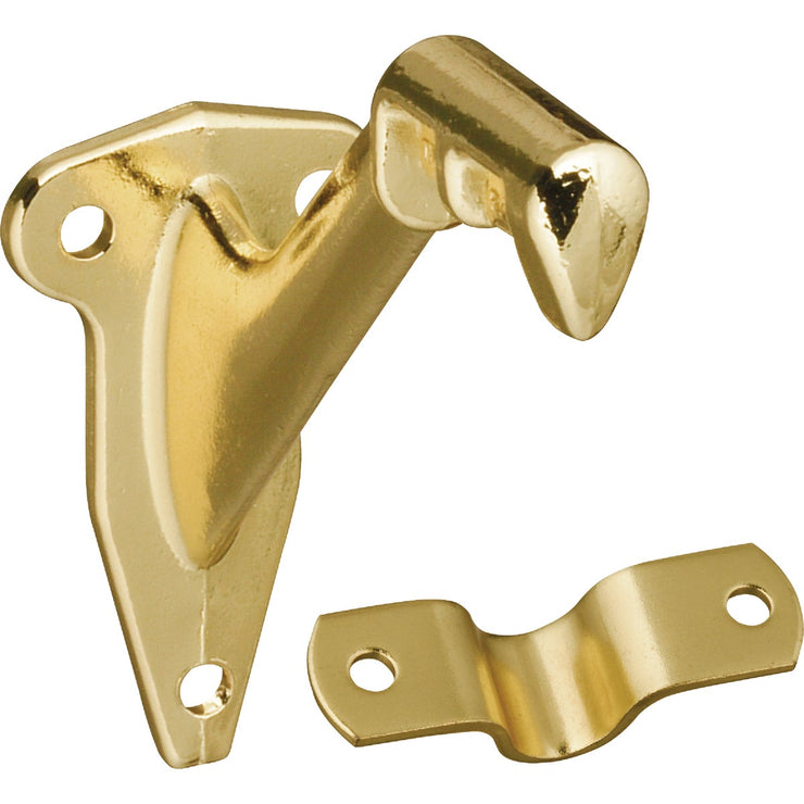 National Bright Brass Handrail Bracket with Fasteners
