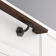 National Hardware 3 In. Matte Black Powell Handrail Bracket