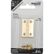 National 1-1/2 In. x 1 In. Medium Clear Coat Decorative Hinge