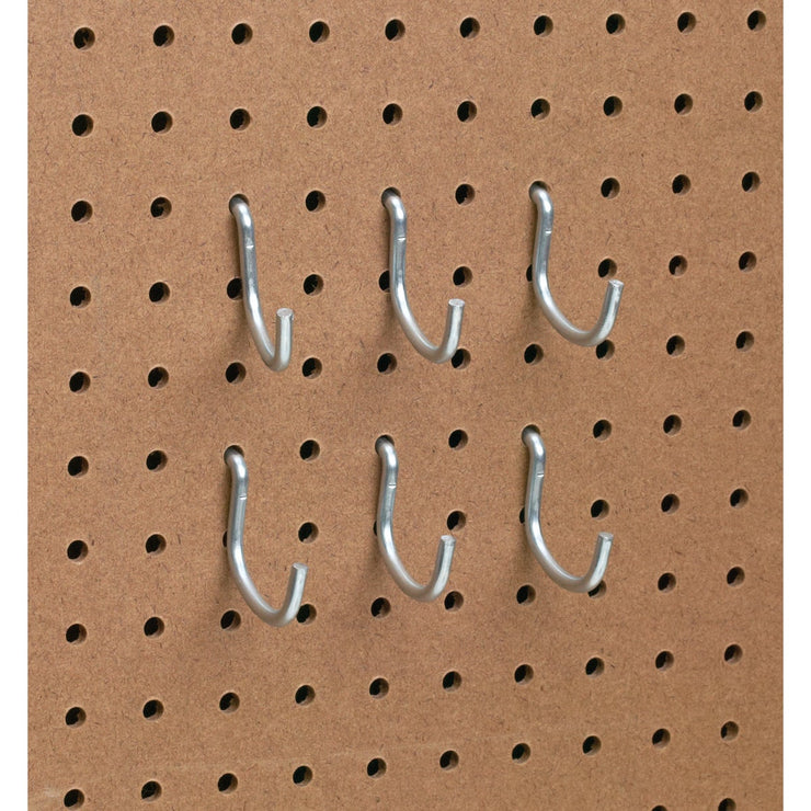 1-1/2 In. Curved Pegboard Hook (6-Count)