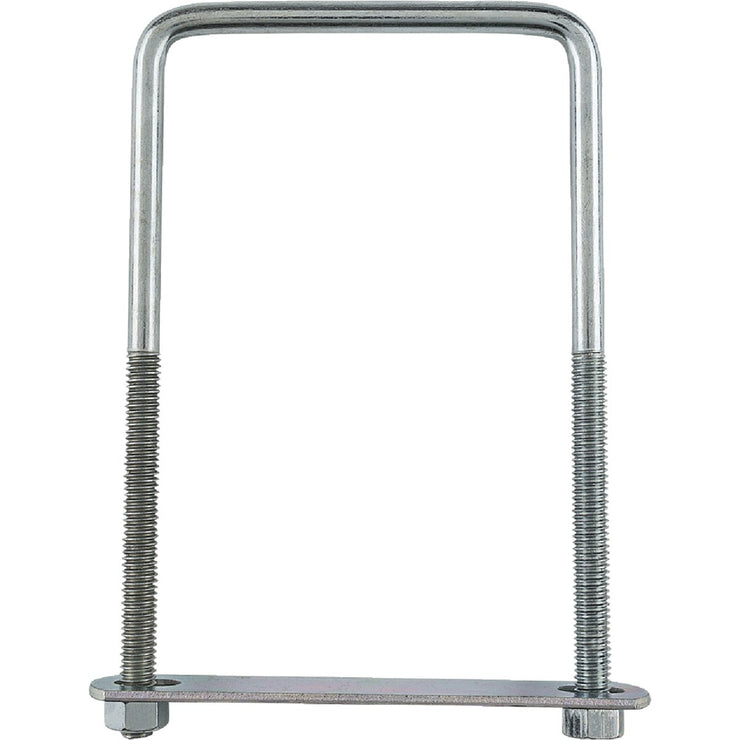 National 3/8 In. x 4 In. x 7 In. Zinc Square U Bolt