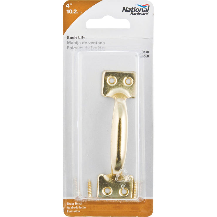 National V170 4 In. Bright Brass Window Sash Lift