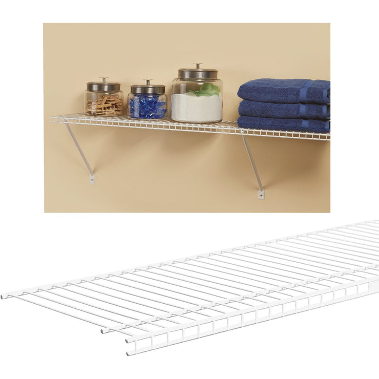 ClosetMaid SuperSlide 4 Ft. W. x 12 In. D. Ventilated Closet Shelf, White