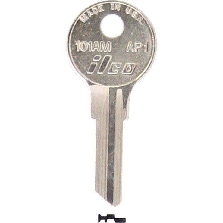 ILCO APS Nickel Plated File Cabinet Key, AP1 (10-Pack)