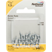 National #216-1/2 Zinc Small Screw Eye (14 Ct.)