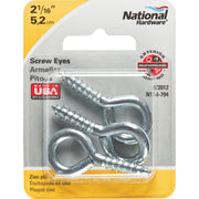 National #104 Zinc Medium Screw Eye (3 Ct.)