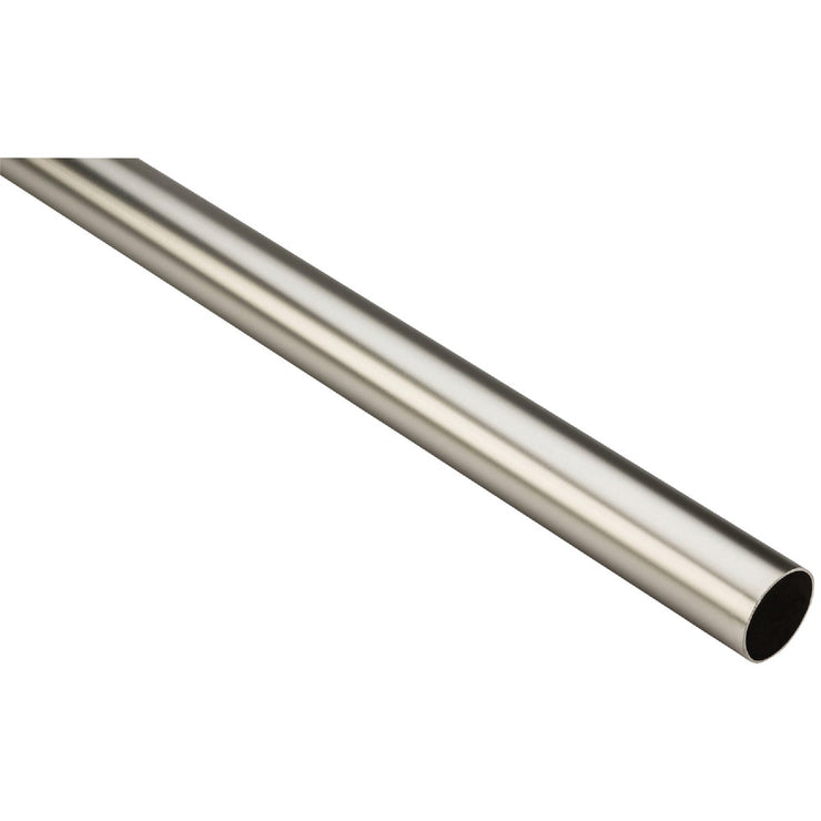 Stanley Home Designs 6 Ft. x 1-5/16 In. Cut-to-Length Closet Rod, Satin Nickel