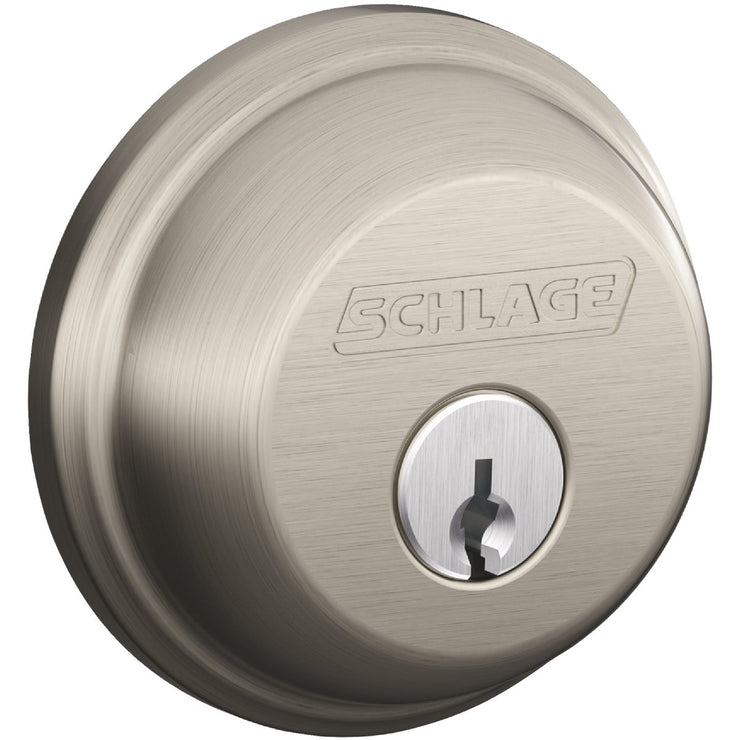Schlage B-Series Satin Nickel Double Cylinder Deadbolt