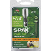 Spax PowerLags 1/4 In. x 4 In. Washer Head Exterior Structure Screw (12 Ct.)