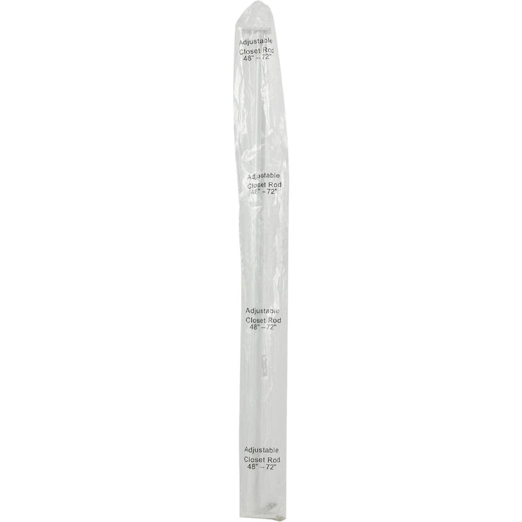 John Sterling Closet-Pro 48 In. to 72 In. x 1 In. Adjustable Closet Rod, White
