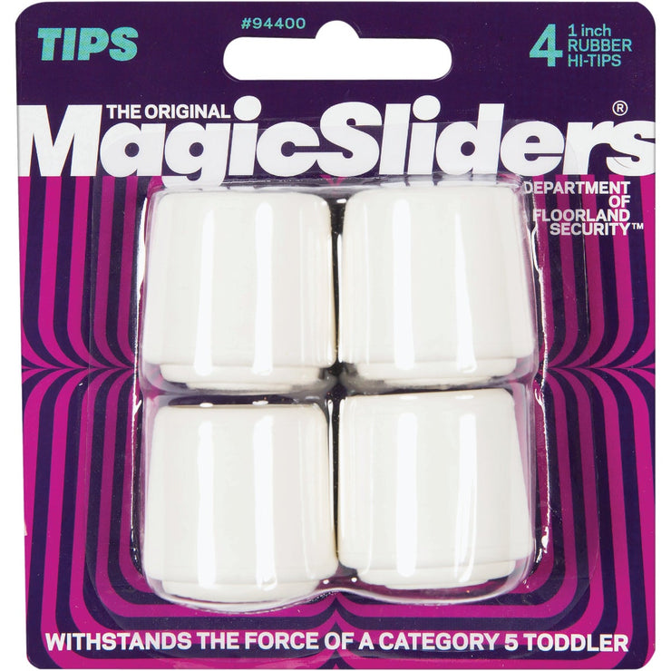 Magic Sliders 1 In. Hi-Tip Rubber Furniture Leg Tip (4-Pack)